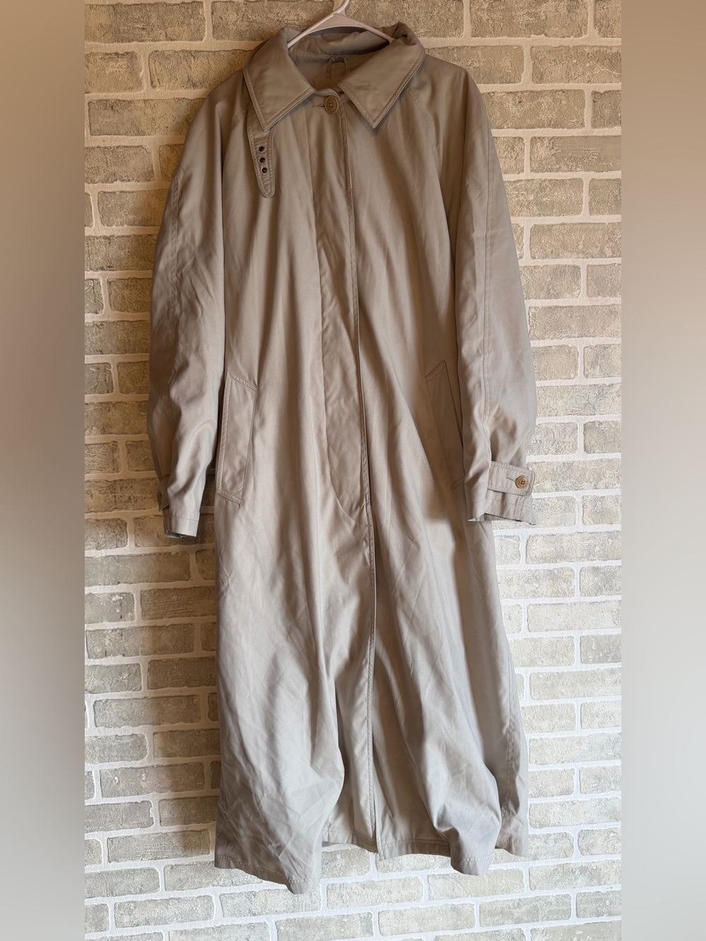 Eddie Bauer Light Beige Long Trench Coat